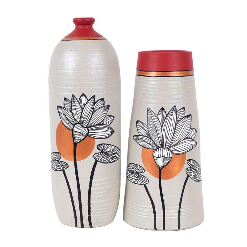 Lotus Cove Terracotta Vase - Set Of Two media 3