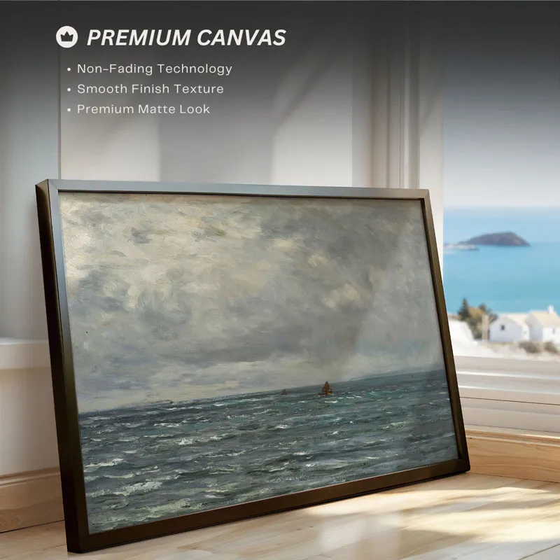 Sunlit Waves Wood Wall Art With Frame - Black media 4