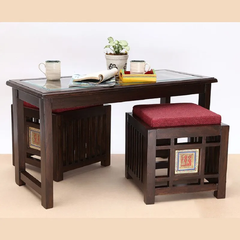 Mudra Teak Wood Center Table media 1