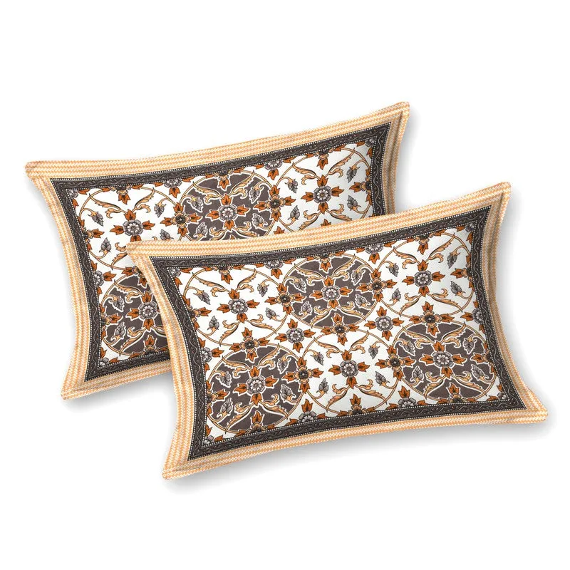 DesignNest Cotton Bedsheet (Brown) - 144 TC media 3