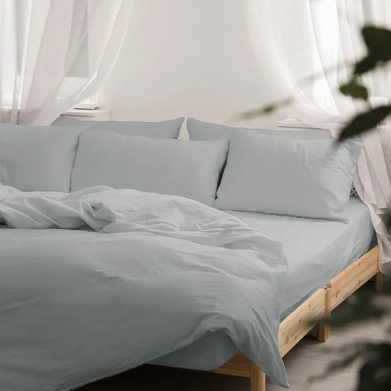 Maison Cotton Duvet Cover (Light Grey) - 200 TC - 4