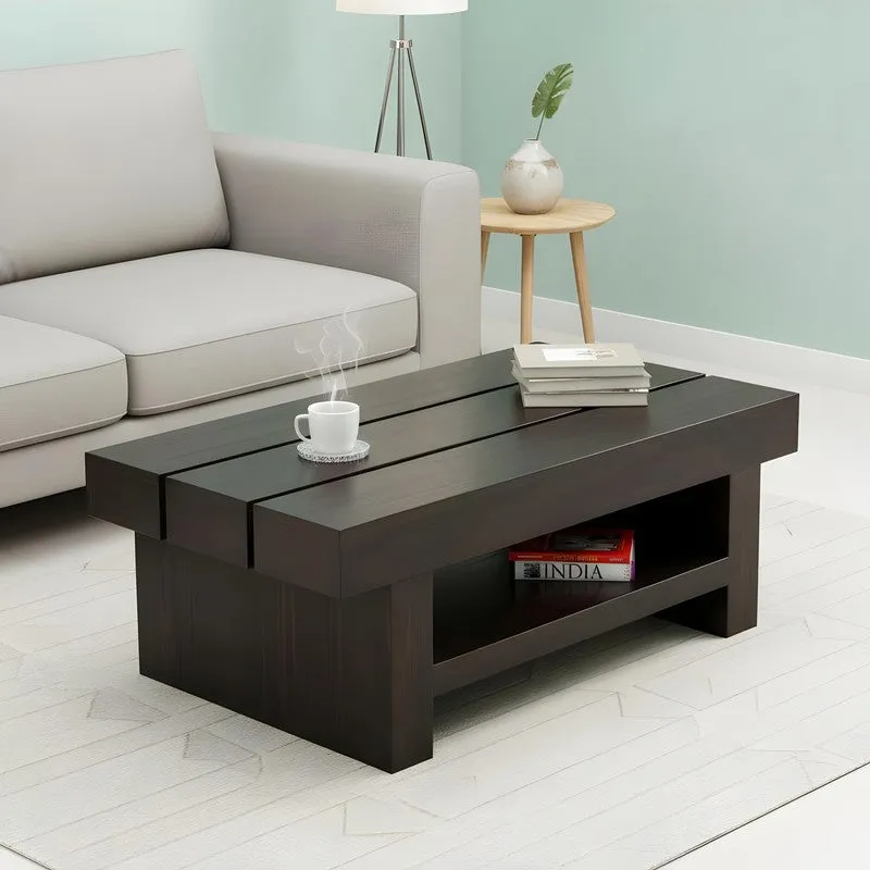 Cavero Sheesham Wooden Center Table - Black media 1