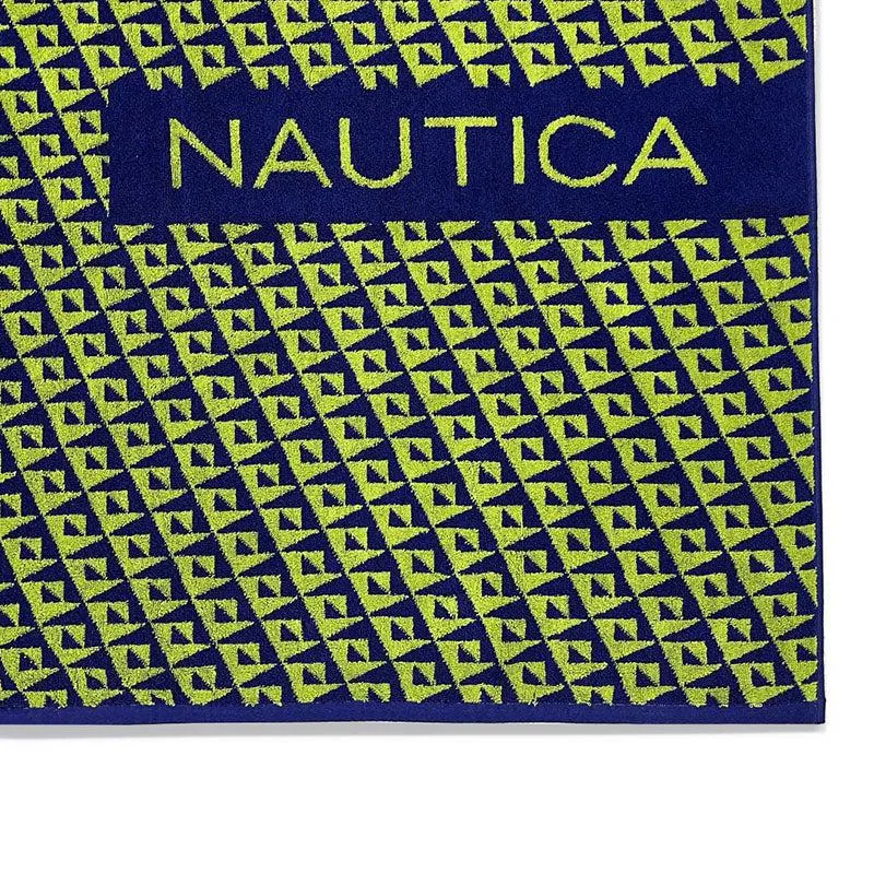 Nautica Cloud Caress Cotton Bath Towel - Green & Blue media 5