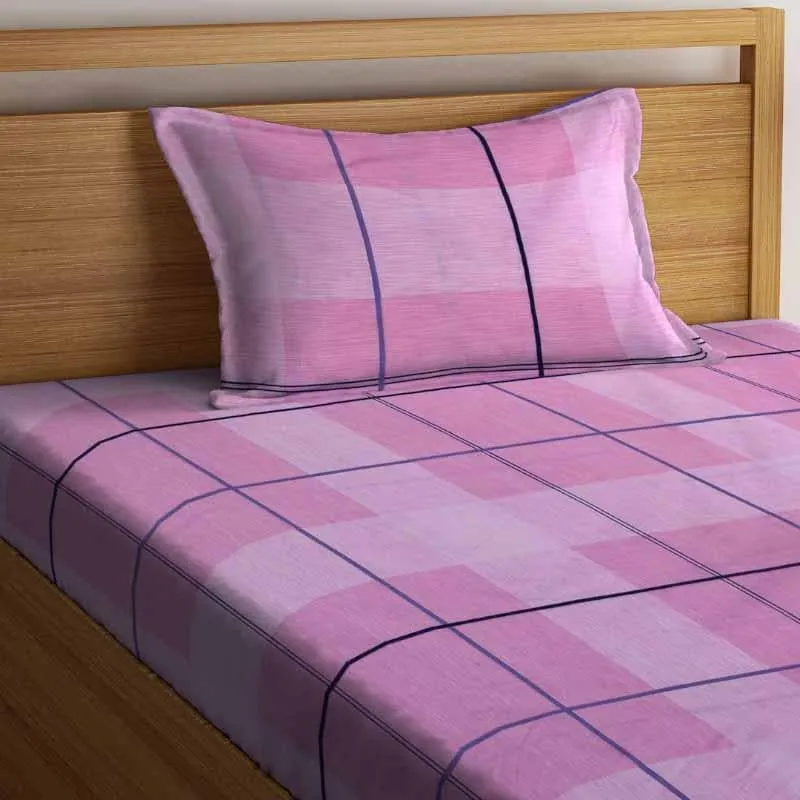 Check Mate Bedsheet (Pink) - 150 GSM media 4