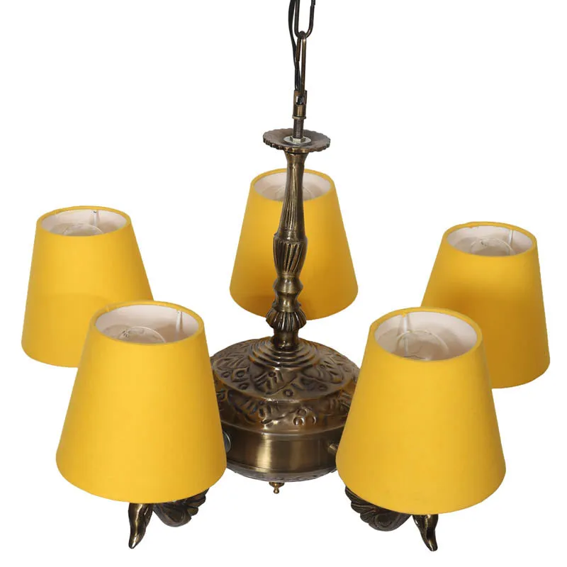 Clarion Conical Golden Antique Ceiling Lamp media 4