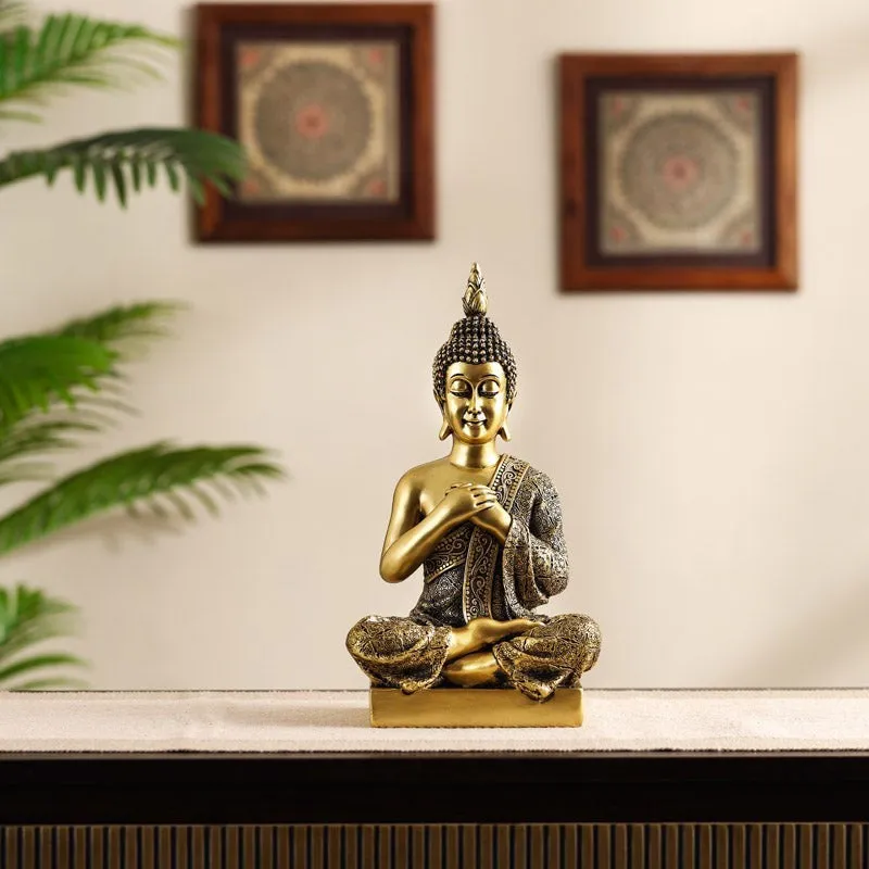 Ornate Meditating Buddha Showpiece media 4