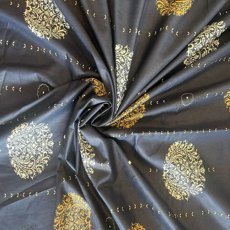 Desi Weave Cotton Bedsheets (Blue) - 400 TC media 4
