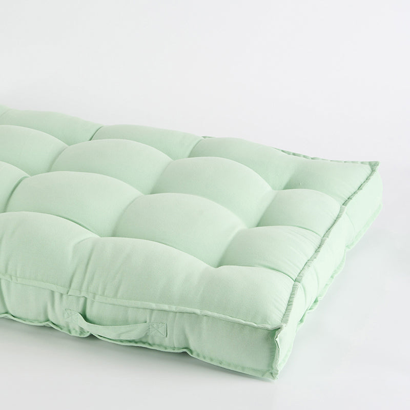 Plushport Solid Cotton Floor Cushion - Green media 3