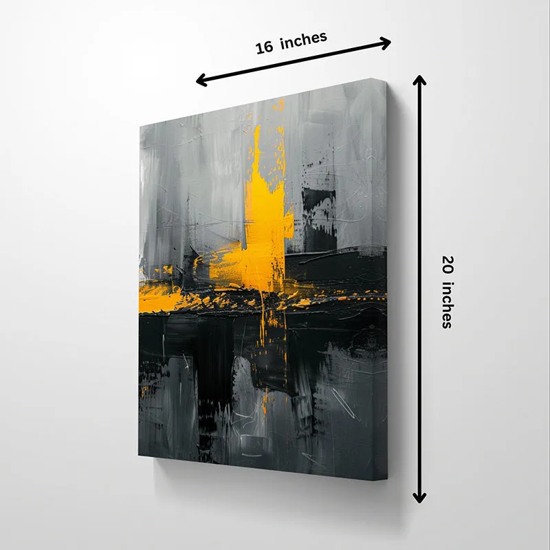 Splash Of Yellow Wall Painting - Set Of Two media 5