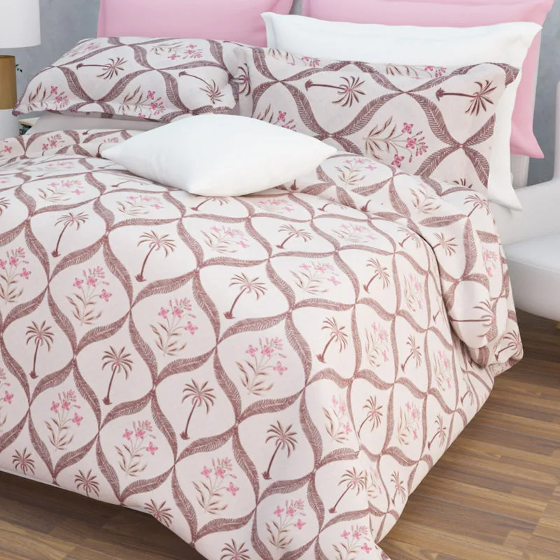 Suite Dreams Cotton Bedsheet (Light Pink) - 144 TC media 5