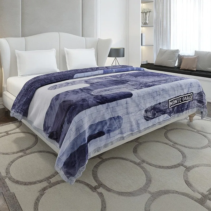 Monte Carlo Midnight Mirage Blanket (Blue) - 720 GSM media 1