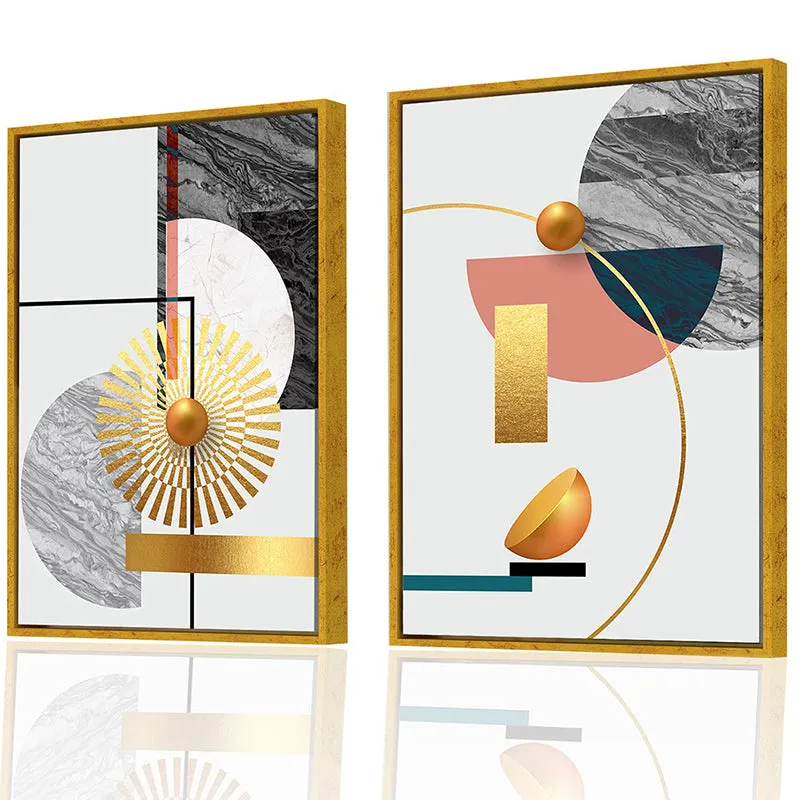 Blocked Abstraction Wall Art - Set Of Two media 3