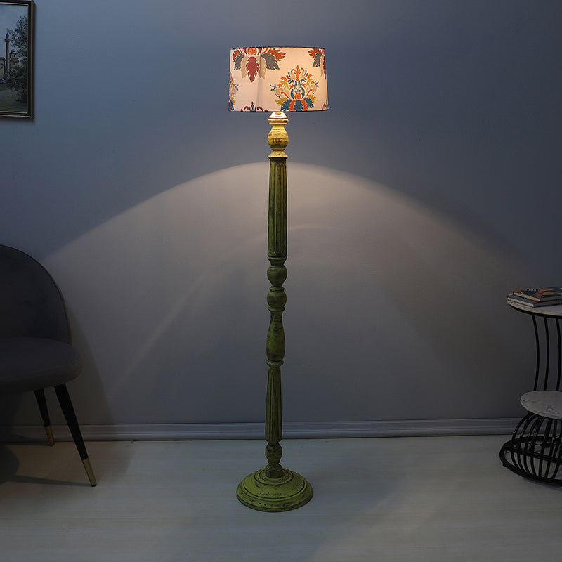 Nordlys Dune Printed Mango Wood Floor Lamp