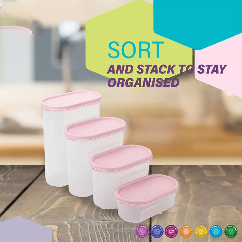 Elmera Storage Container (Pink & White) - Set Of Twelve media 1