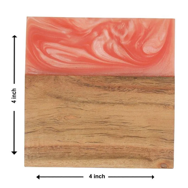 Khalan Acacia Wood Coasters - Set Of Four media 4
