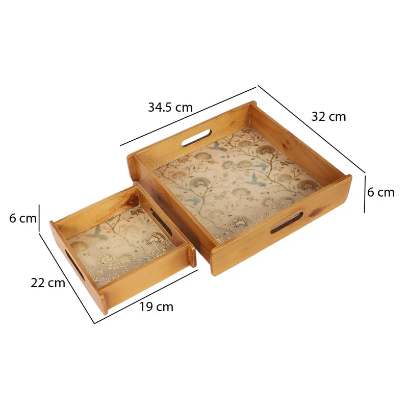 Blossom Glow Wooden Serving Tray - Set of Two media 6