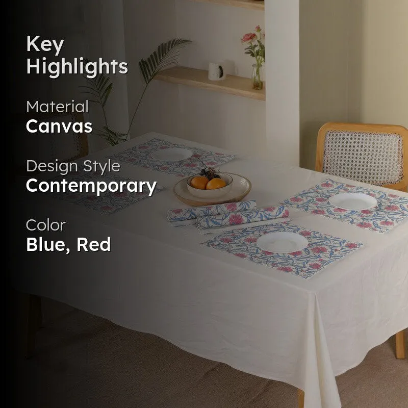 Petal Whisper Canvas Table Mats - Set Of Six media 2