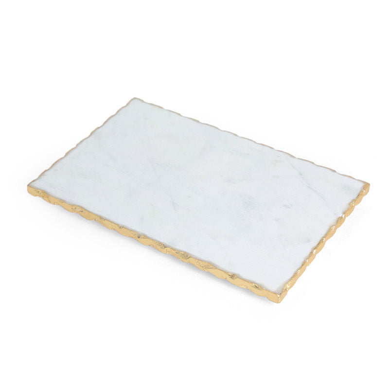 Trendy Appetizer Hand Crafted (Marble,Brass) Marble Platter media 4