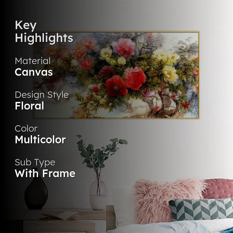 Flora Bouquet Bloom Canvas Wall Painting media 2