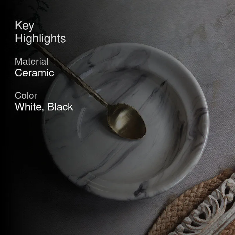 Imogen Ceramic Pasta Plate - White media 2