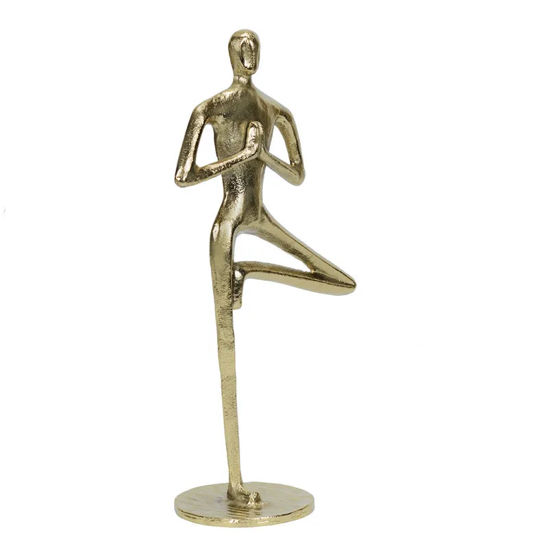 Yoga Asana Golden Showpiece media 4