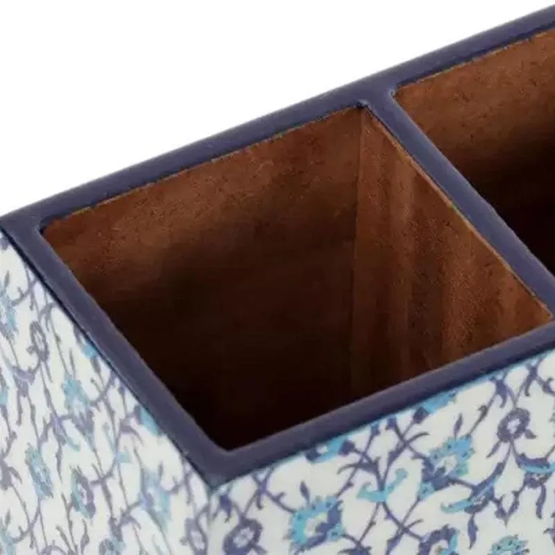 Indigo Florets Cutlery Stand media 5
