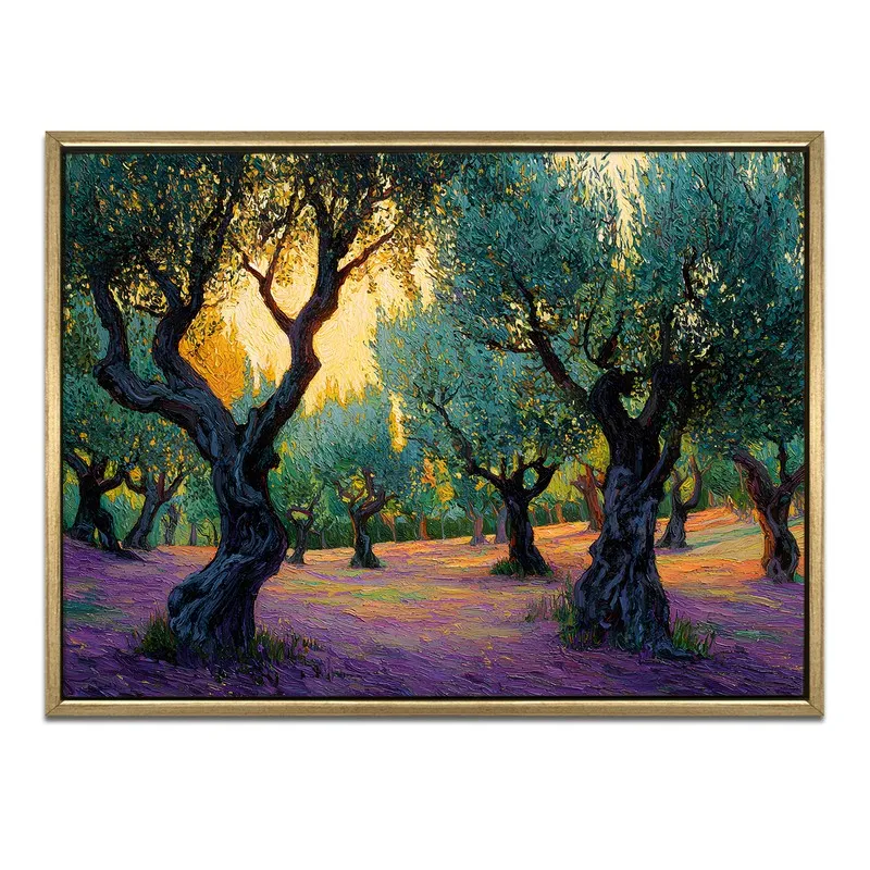 Amethyst Ground Canvas Wall Painting With Frame media 3