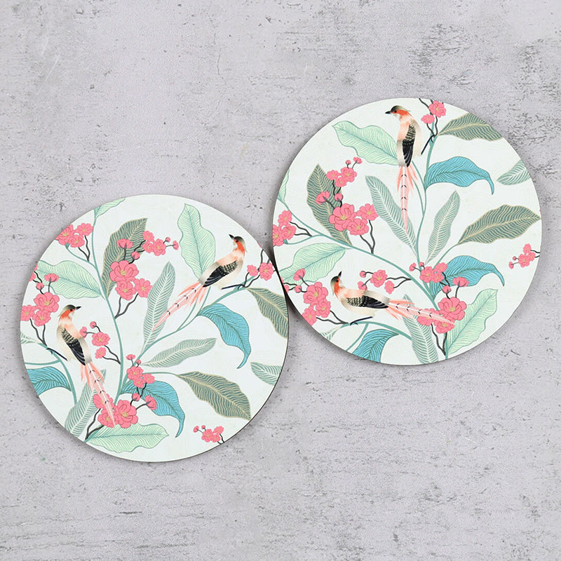 India Circus Foliage Ceramic Mug With Coaster (325 mL Each) - Four Piece Set media 6