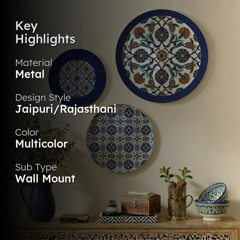 Jaipur Charm Metal Wall Plates - Set of Three media 2