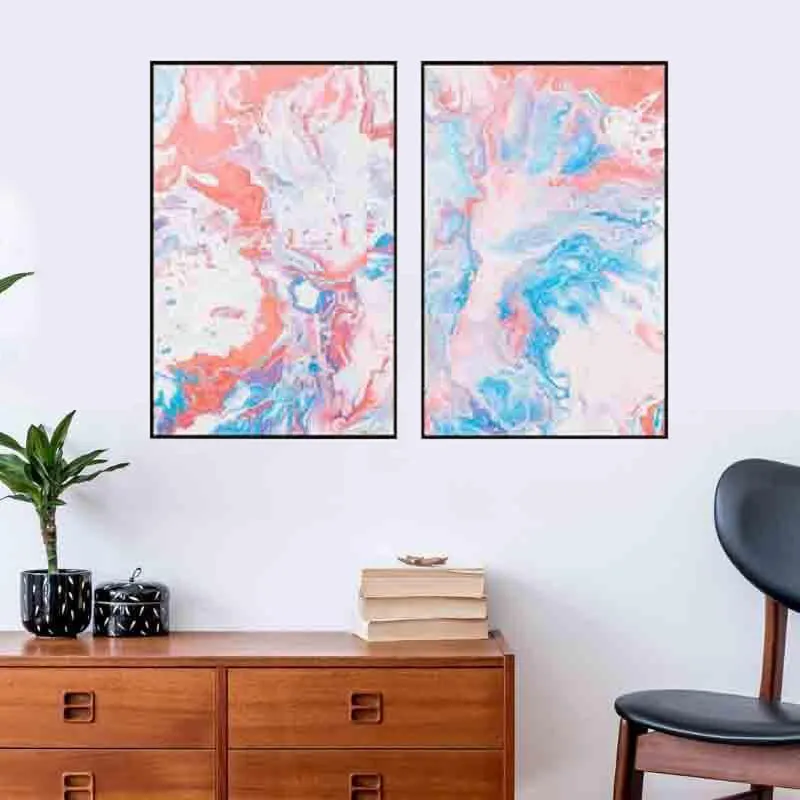Cotton Candy Wall Art - Set Of Two media 1