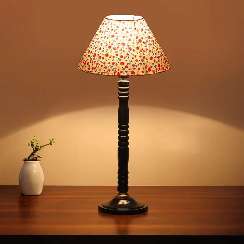 Tiny Fleur Table Lamp With Wooden Base media 2