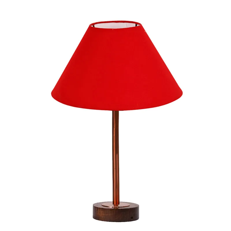 Cotin II Rodin Wooden Table Lamp - Red,Copper,Brown media 4