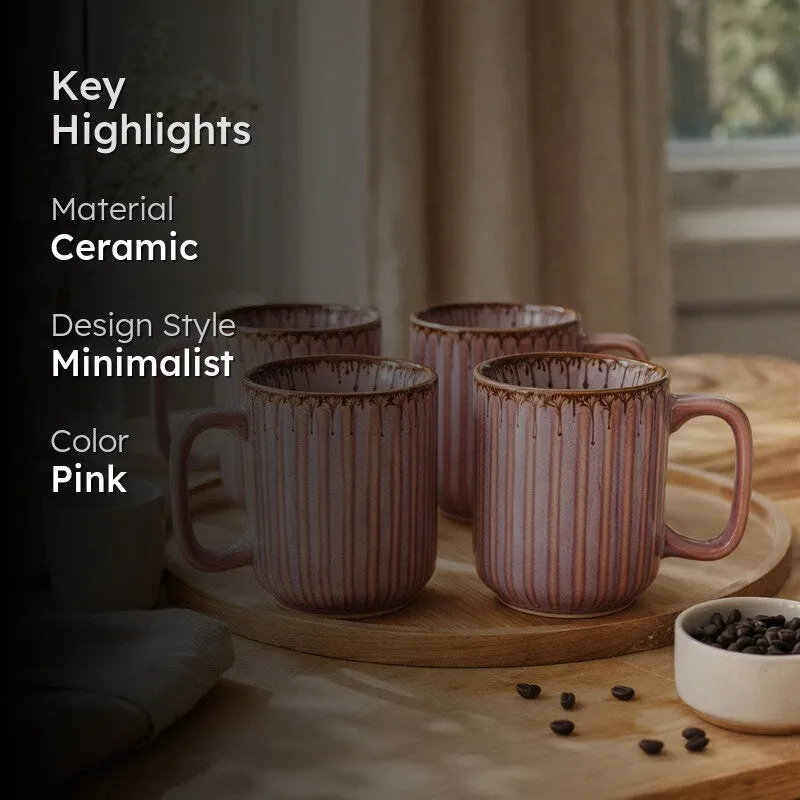Caffino Ceramic Coffee Mug (330 mL Each) - Set Of Four media 2