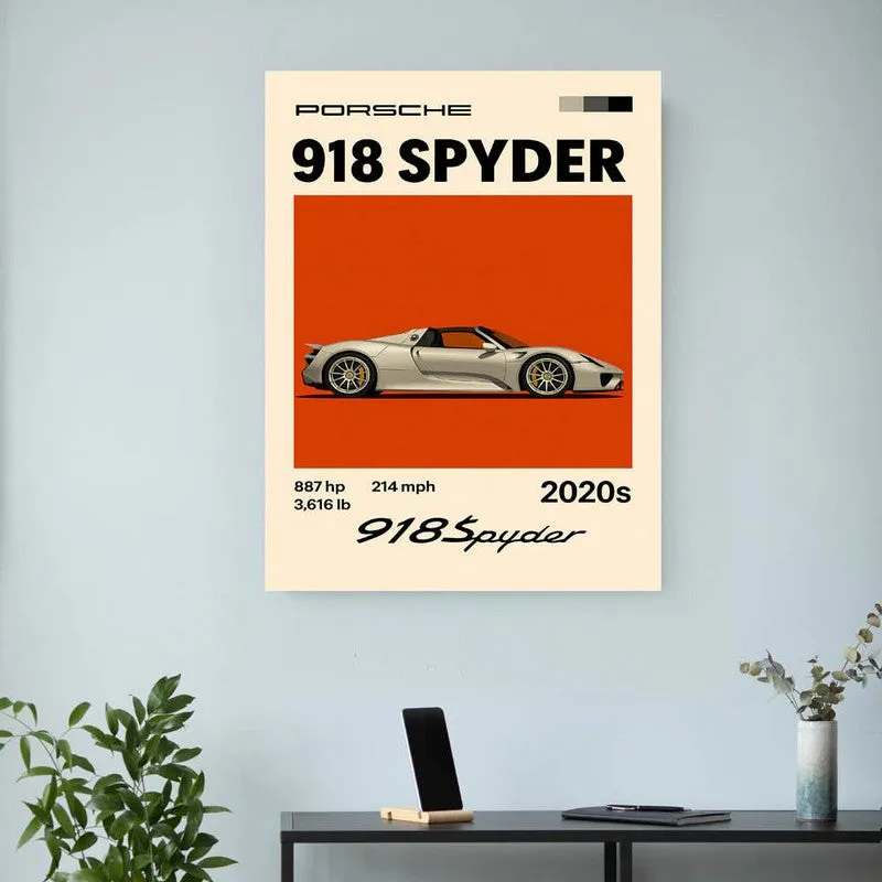 Porsche Powerhouse Wall Poster - Orange media 3