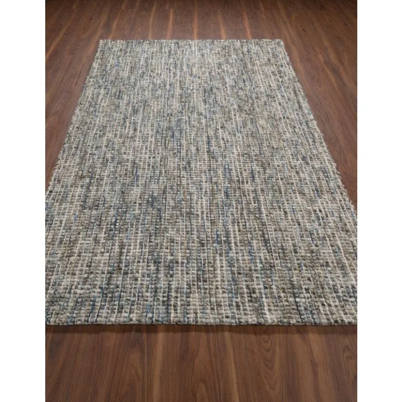 Artistry Threads Hand Woven Wool Rug - Blue & Brown media 3