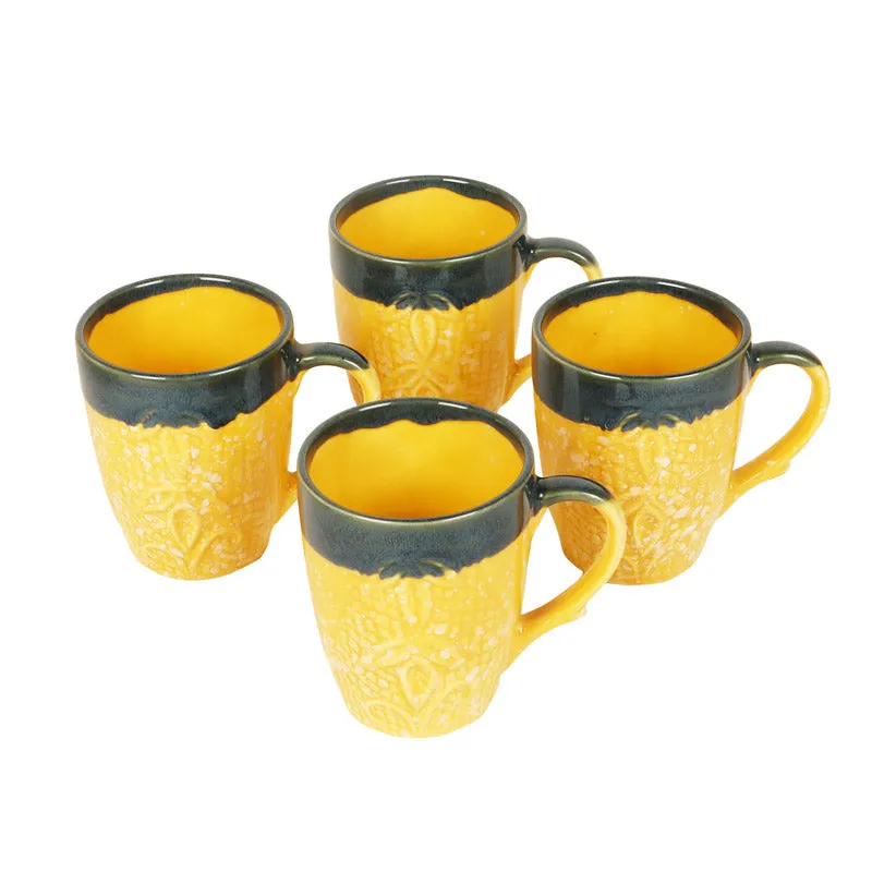 Rishit Ceramic Tea Cup (150 mL Each) - Set of Four media 3