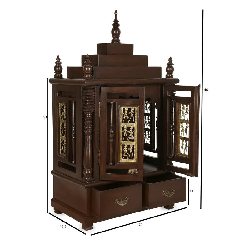 Divine Aura Teak WoodMandir media 7