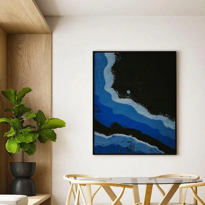 Cheerful Fluid Canvas Wall Painting - Black Frame media 3