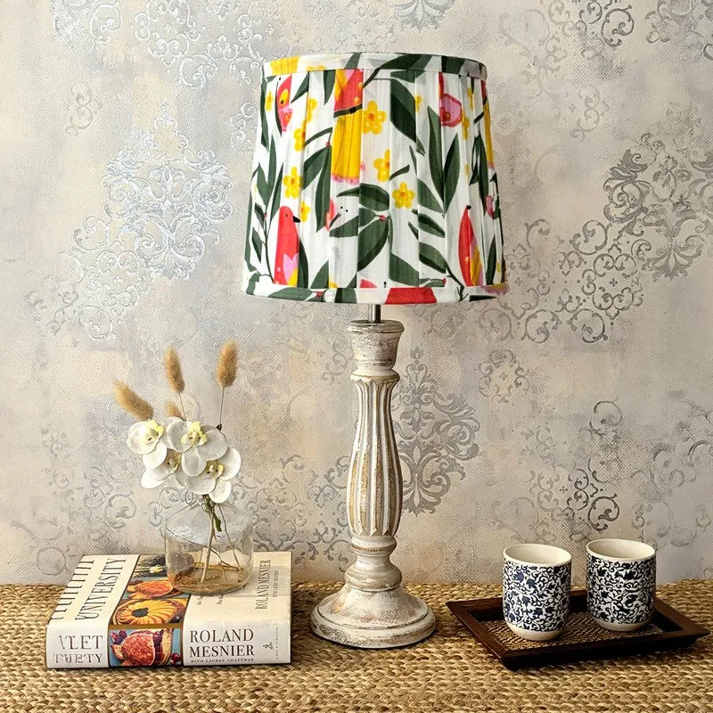 Palette Bloom Wooden Base Cotton Table Lamp - Multicolor media 3