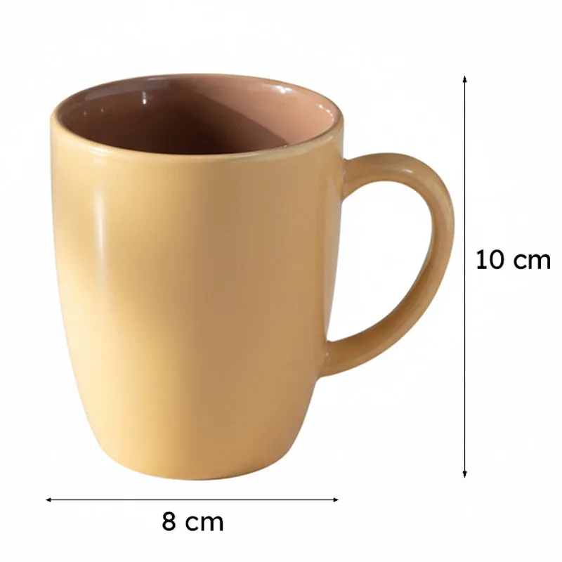 Yuvara Porcelain Coffee Mug (295 mL) - Yellow media 5