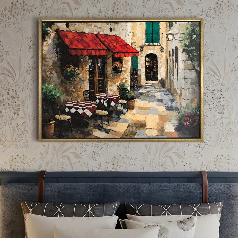 Corner Cafe Canvas Wall Painting With Frame media 5