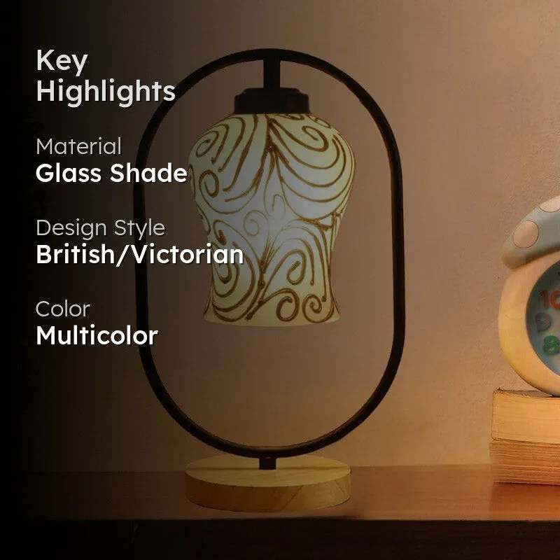 Golden Glare Glass Table Lamp - Multicolor media 2