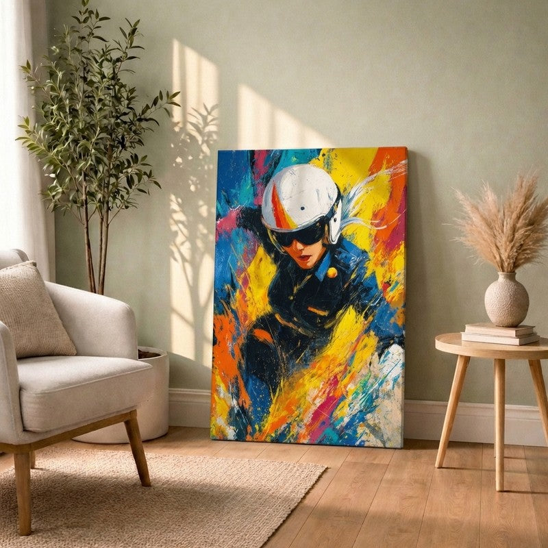 Velocity Burst Rider Canvas Wall Art