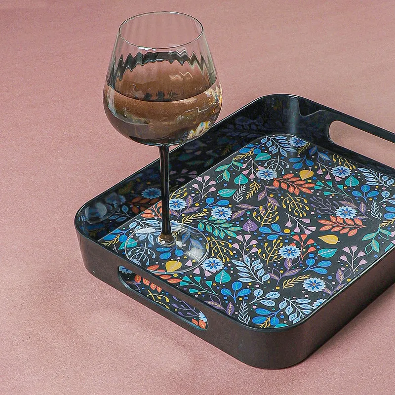 Dalna Floral Serving Tray media 1