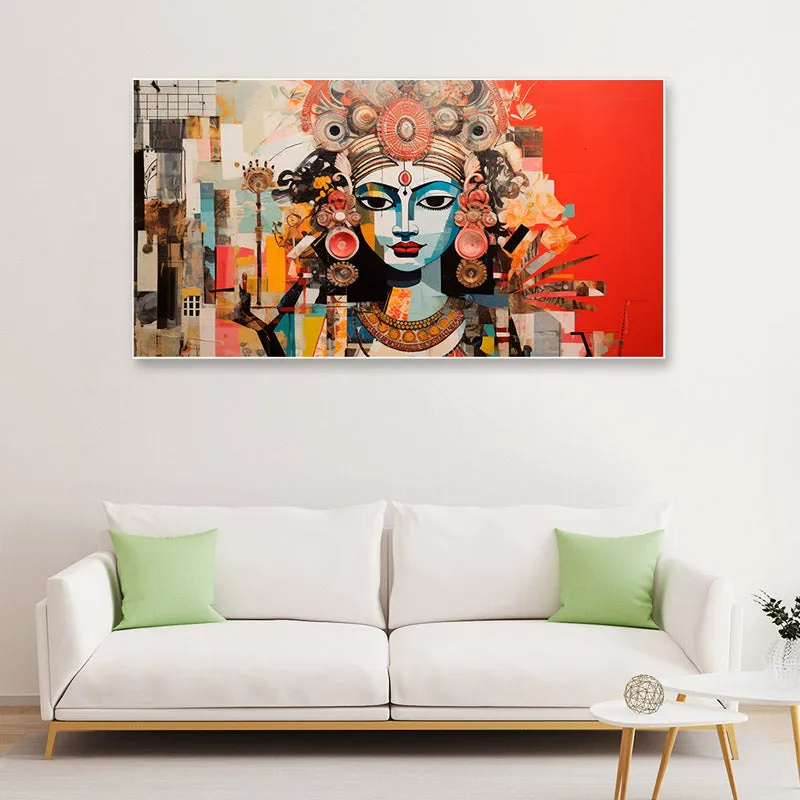 Abstract Lord Krishna Wall Painting media 3