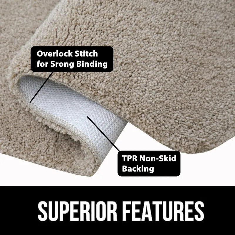 BathEase Anti Skid Bath Mats (Beige) - Set of Two media 6
