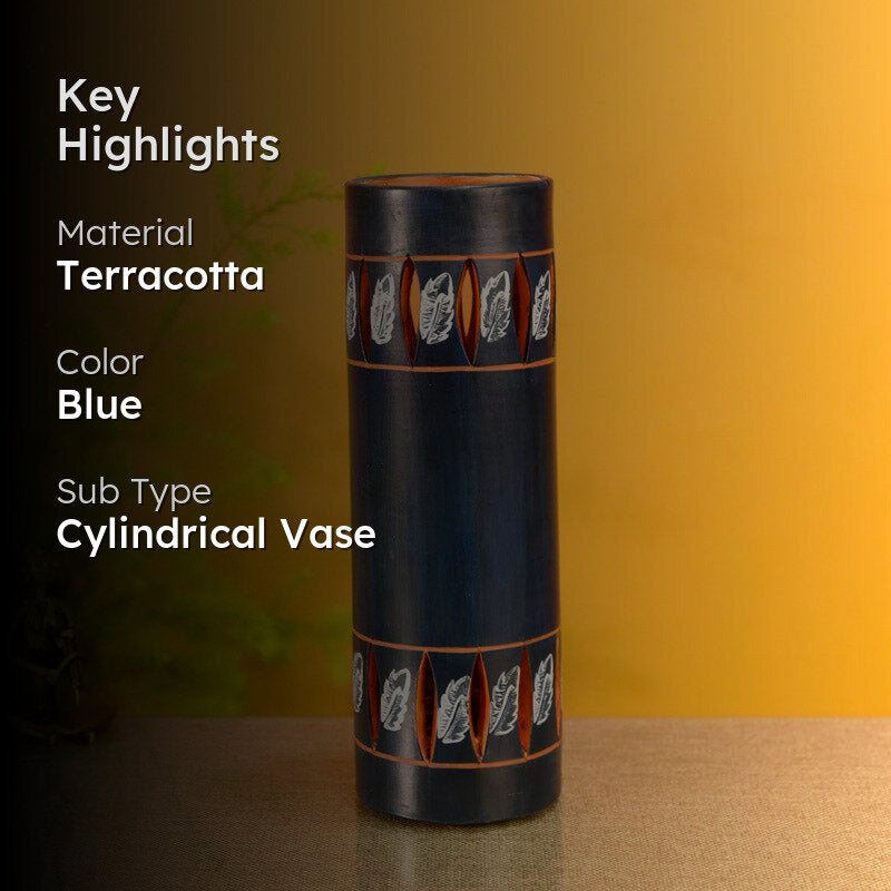 Racheal Handpainted Terracotta Vase media 2