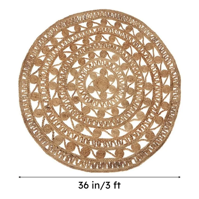 Knot Theory Braided Jute Area Rug - Beige media 7