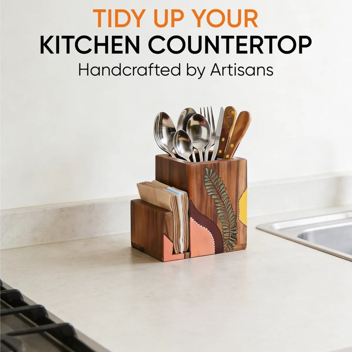 Leafery Cutlery Holder - 13