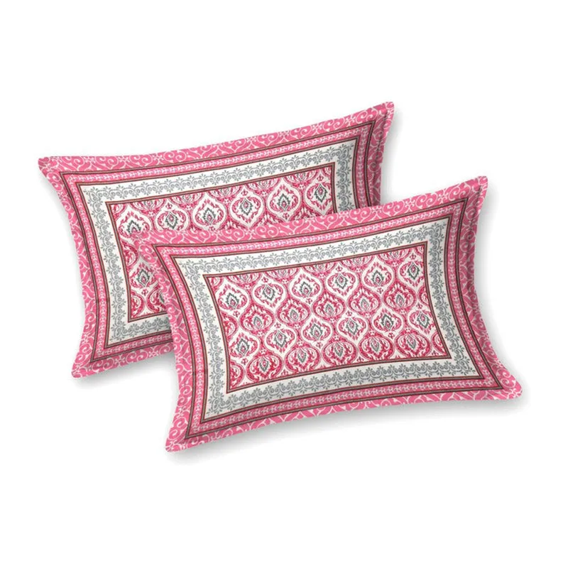 Leafa Cotton Bedsheet (Pink) - 240 TC media 4